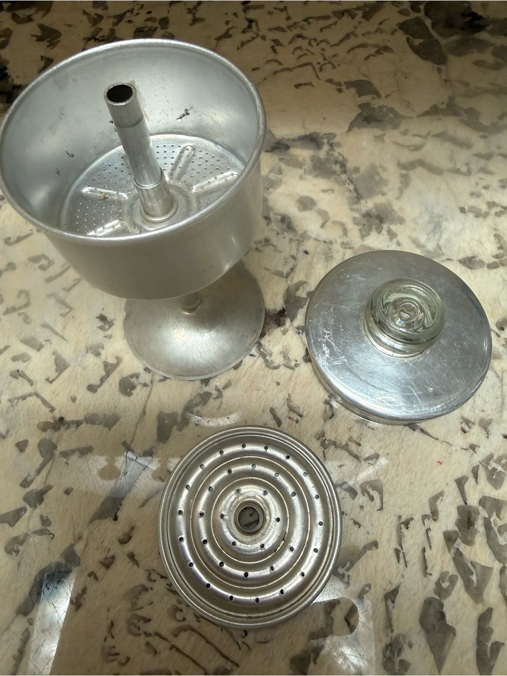 Aluminum Stovetop Coffee Percolator with Black Handle - Silver - Picture 4 of 9
